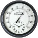 Westmeters metal wall clock/thermometer 