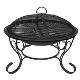 Medium steel firebowl with mesh cover   