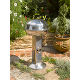 Pedestal stainless steel barbecue
