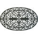 Oval cast iron doormat 