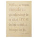 What a man needs - cream plaque