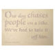 Our dog chases - cream plaque