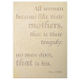 All women - cream plaque 