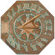 Brass octagonal sundial