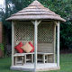 Premium thatched gazebo with hexagonal base (2.3m)