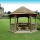 Classic thatched gazebo with hexagonal base (2.8m)