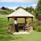 Classic timber gazebo with hexagonal base (2.8m)