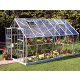 Halls Magnum 14x8 aluminium greenhouse. Horticultural glass