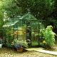 Halls Supreme 6x8 double door aluminium greenhouse. Toughened glass