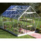 Halls Popular 10x8 aluminium greenhouse. Toughened glass