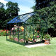 Halls Popular 86 aluminium greenhouse. Toughened glass