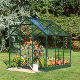 Halls Popular 66 aluminium greenhouse. Toughened glass