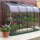 Halls Silverline 86 lean-to aluminium greenhouse. Horticultural glass