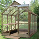 Halls Cotswold 8x6 wooden greenhouse. Toughened glass 